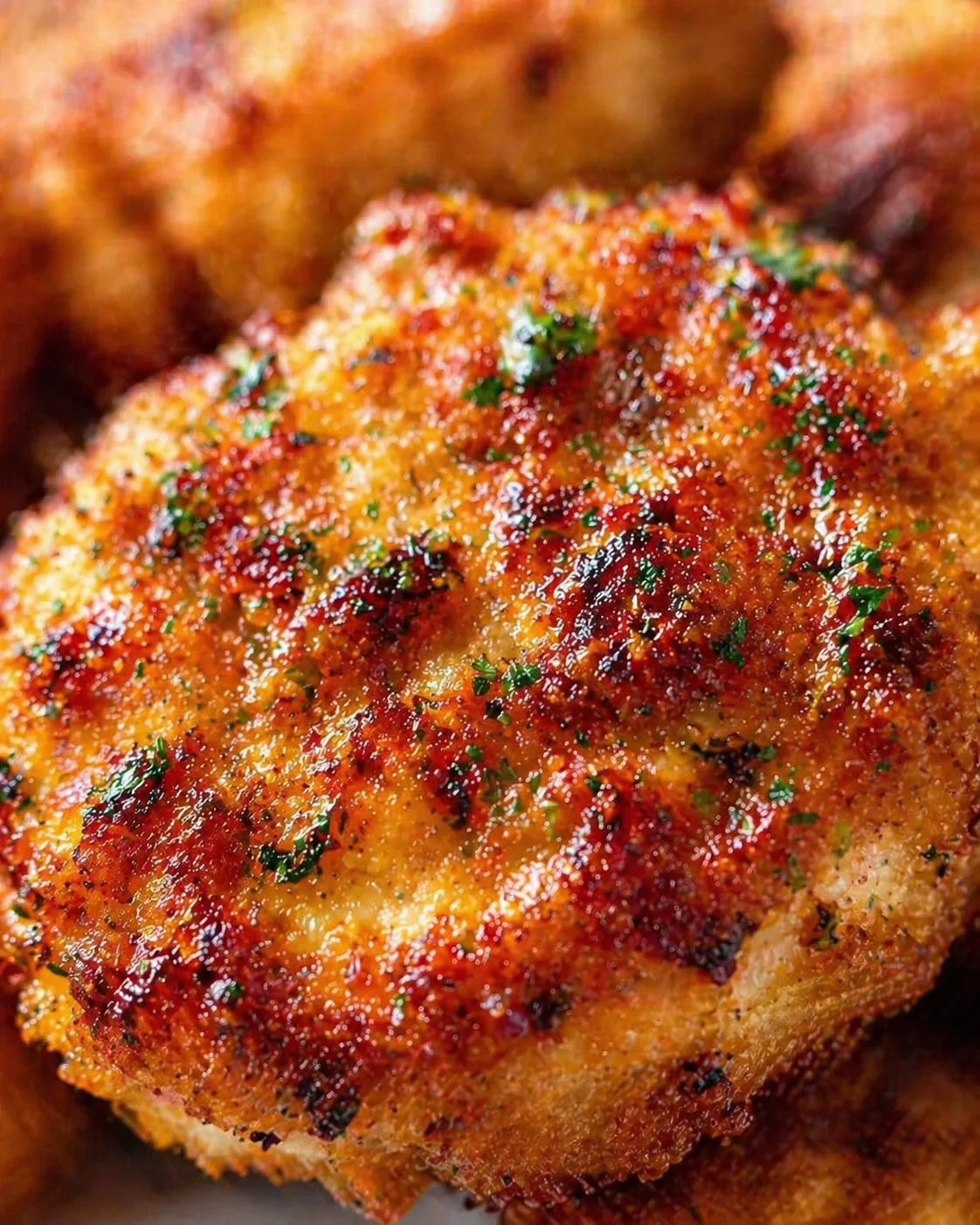 Tight detail shot of Air Fryer Chicken Bites 20 Irresistible Crispy Golden. highlighting texture