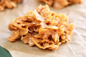 Single corn flake cookie