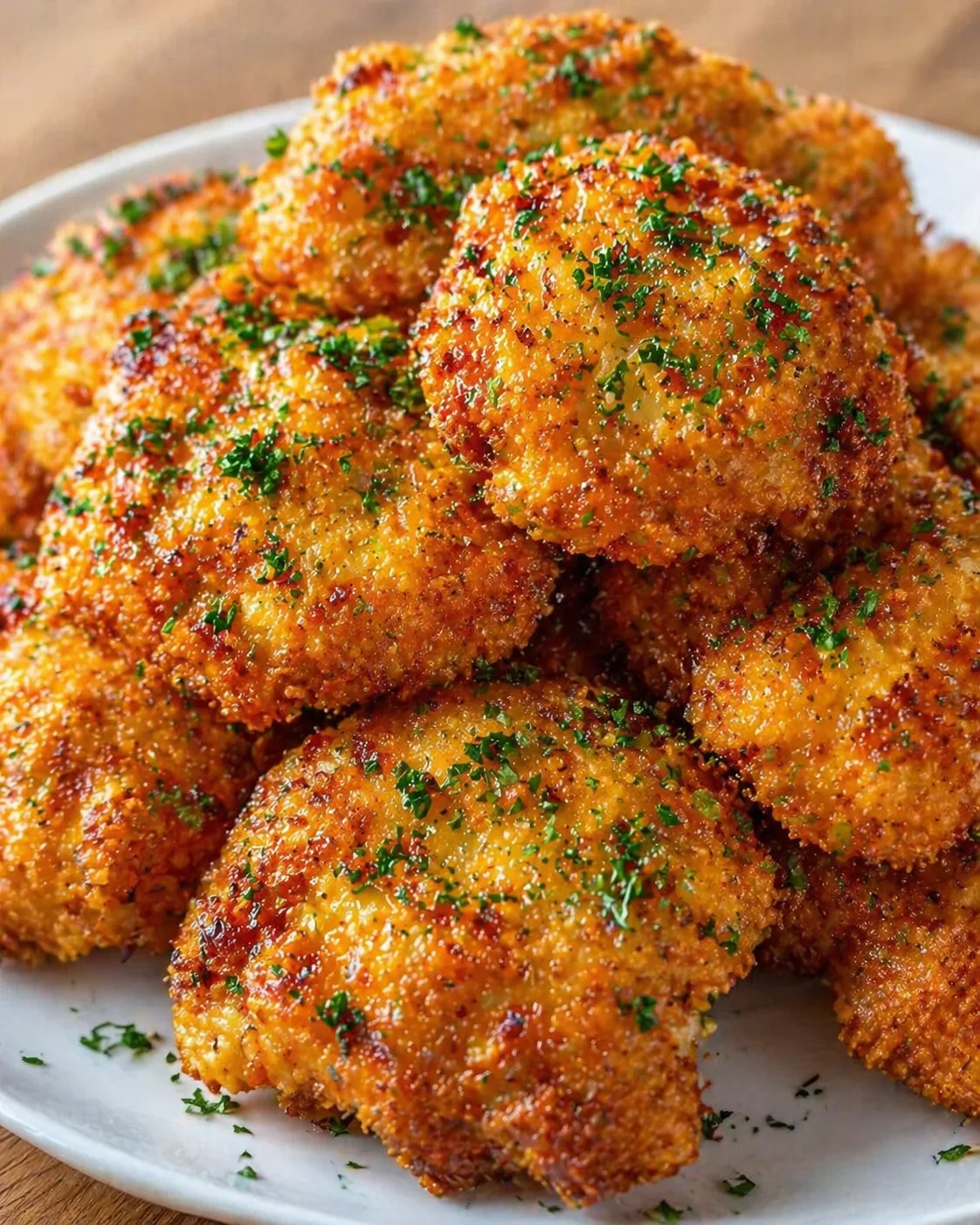 Final plated Air Fryer Chicken Bites 20 Irresistible Crispy Golden. served as a hero shot