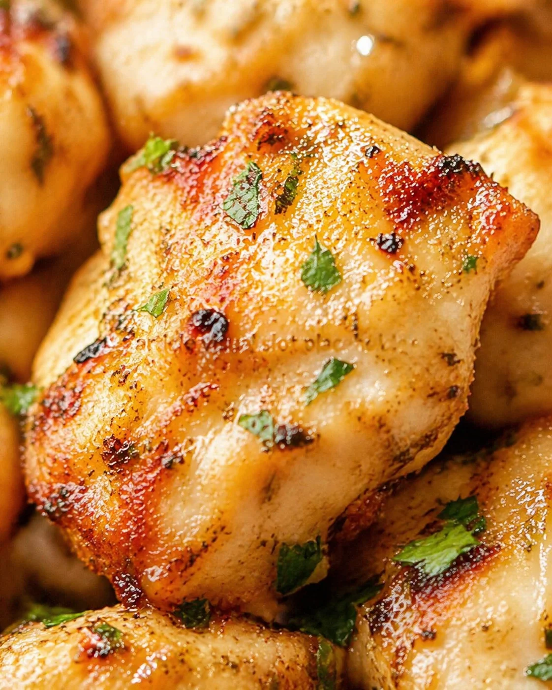 closing_final_dish-placeholder.png Tight detail shot of Air Fryer Lemon Chicken Bites highlighting texture