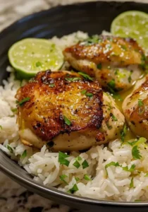 coconut lime chicken and rice