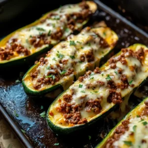 ground beef zucchini boats