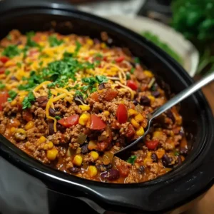 slow cooker taco casserole